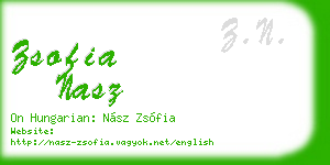 zsofia nasz business card